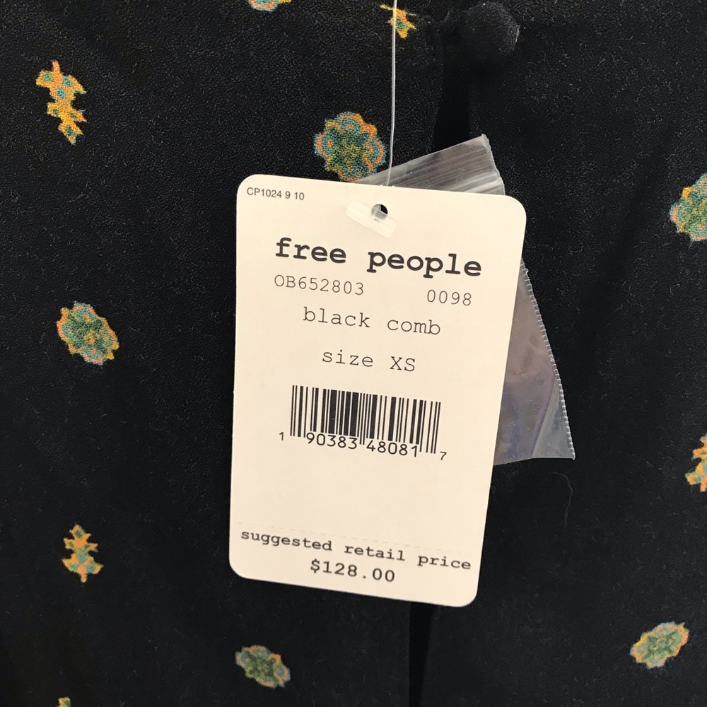 Free people love grows black long sleeve romper XS - Picture 3 of 8